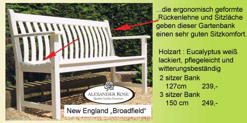 Alexander Rose Gartenbank NewEngland "Broadfield"Abschiedsgeschenke in den Ruhestand in Pension, Geschenkidee zur Pensionierung, Idee zum Ruhestand, Geschenk zur Rente, Geschenk Ruhestand Kollegin Chef Kollegen, Geschenk zum Jubiläum für Männer, Jubiläumsgeschenke, Geschenk Jubiläum Chef Mitarbeiter, Geschenkidee zum Jubiläum